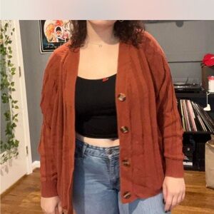 Urban Outfitters rust colored cardigan